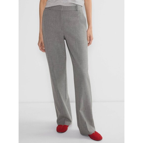 New Aritzia Babaton Agency Wide Leg Trouser Medium Grey 10 $148 - Picture 1 of 10